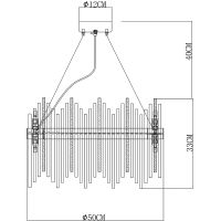 Люстра Artelamp Acapulco A1007SP-10GO Золото Прозрачная — фото 6, Люстры