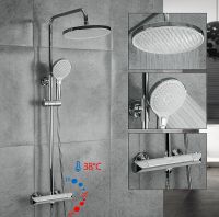 Душевая система Gappo G03-8 с термостатом Белая Хром арт-G2403-48 — фото 10, Душевые стойки