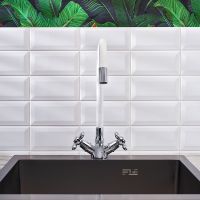 Смеситель для кухни Ростовская Мануфактура Сантехники Boou BA5318-1F-E351A-B702 Белый, Хром — фото 5, Смесители