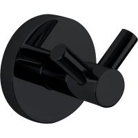 Двойной крючок Nofer Niza 16852.N Черный — фото 1, Крючки для полотенец