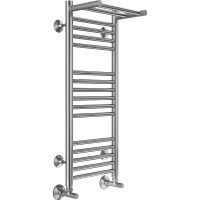 Водяной полотенцесушитель Terminus Аврора П16 300x800 4670078529404 с полкой Хром, нижнее подключение, G 1/2" ВР, с угловым соединением — фото 1, Водяные полотенцесушители