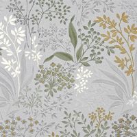 Обои Alessandro Allori Rebecca 15008-7 Винил на флизелине (1,06*10,05) Зеленый/Серый, Цветы — фото 1, Обои для стен