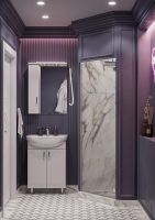 Зеркало со шкафом Aquaton Онда 58 1A009802ON01L с подсветкой Белое — фото 6, Зеркальные шкафы в ванную