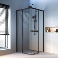 Товар: Душевой уголок AM.PM X-Joy 90х90 W94G-403-9090-BТ профиль Черный матовый стекло прозрачное - фото 7 Душевой уголок AM.PM X-Joy 90х90 W94G-403-9090-BТ профиль Черный матовый стекло прозрачное — фото 7, Душевые уголки