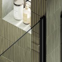 Товар: Душевая дверь Maybah Glass MGD-809-6 900x1980 на монопетле Черный стекло прозрачное - фото 5 Душевая дверь Maybah Glass MGD-809-6 900x1980 на монопетле Черный стекло прозрачное — фото 5, Душевые двери в нишу