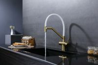 Смеситель для кухни Splenka S70.62.03 Золото матовое Белый — фото 27, Смесители для кухни