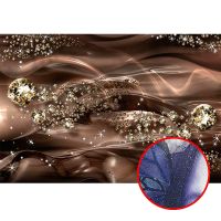 Фреска Ortograf 3D 6678 Фактура бархат серебро FX-S Флизелин (4*2,7) Коричневый/Золото, Абстракция — фото 1, Фрески