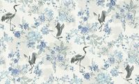 Обои Yien Feerie 3501-5 Винил на флизелине (1,06*10) Белый/Голубой/Серый, Птицы/Цветы — фото 2, Обои для стен