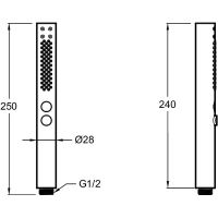 Товар: Ручной душ Jacob Delafon Shift+ E21335-BL Черный матовый - фото 3 Ручной душ Jacob Delafon Shift+ E21335-BL Черный матовый — фото 3, Лейки для душа