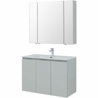 Комплект мебели для ванной Aquanet Алвита New 100 274198 подвесной Серый матовый — фото 3, Мебель для ванной