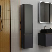 Шкаф пенал Raval Morelle 33 Mrl.04.143/P/A/RL подвесной Антрацит — фото 5, Пеналы для ванной комнаты