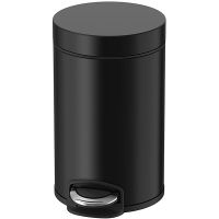 Ведро для мусора WeltWasser Erfie BL 5L педальное 10000000896 Черное — фото 1, Мусорные ведра