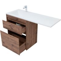 Тумба с раковиной Aquanet Токио 130 L 335589 Дуб веллингтон — фото 3, Тумбы с раковиной