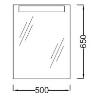 Зеркало Jacob Delafon Presquile 50 с подсветкой с инфракрасным выключателем арт-EB1107-NF — фото 2, Зеркала в ванную комнату