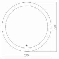 Зеркало Silver Mirrors Perla 77 ФР-00001045 с подсветкой с сенсорным выключателем и подогревом — фото 3, Зеркала в ванную комнату