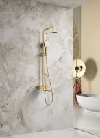 Душевая система Splenka S222.24.03 Золото матовое — фото 2, Душевые стойки