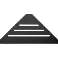 Металлическая полка Swedbe Attribut 9802B угловая Черная матовая — фото 3, Полки для ванной и душа