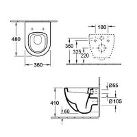 Унитаз Esbano Clavel ESUPCLAVW подвесной Белый глянцевый с сиденьем Микролифт — фото 12, Подвесные унитазы
