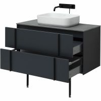 Тумба под раковину Allen Brau Reality 100 1.32007.AM подвесная Антрацит матовый — фото 15, Тумбы под раковину