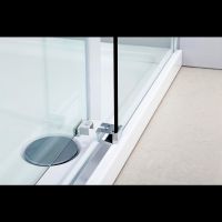 Душевая дверь Black&White Stellar Wind S218 100 2181000 профиль Хром стекло прозрачное — фото 5, Душевые двери в нишу