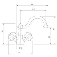Смеситель для раковины Migliore Olivia 19024 Золото Белый — фото 2, Смесители для раковины