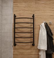 Водяной полотенцесушитель EWRIKA Сафо D 80х50 Черный матовый — фото 6, Водяные полотенцесушители