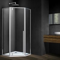 Душевой уголок Vincea Penta 100х100 VSP-3P100CL профиль Хром стекло прозрачное — фото 6, Душевые уголки