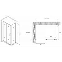 Товар: Душевой уголок Abber Schwarzer Diamant 130x100 AG301305-S1005 профиль Хром стекло прозрачное - фото 4 Душевой уголок Abber Schwarzer Diamant 130x100 AG301305-S1005 профиль Хром стекло прозрачное — фото 4, Прямоугольные душевые уголки