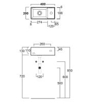 Раковина Simas Agile 40 R AG20 nero matt*1 Черная матовая — фото 3, Мини-раковины