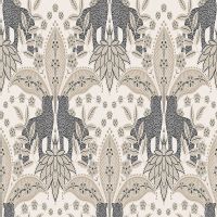 Обои LOYMINA Amazonia Ins1 001/3 Флизелин (1*10,05) Бежевый/Серый, Листья/Животные — фото 1, Обои для стен