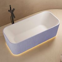 Ванна из искусственного камня Abber Stein 170x75 AS9663Violett Фиолетовая без гидромассажа — фото 1, Ванны из искусственного камня