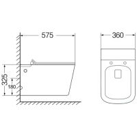 Комплект унитаза с инсталляцией SantiLine SL-5032 подвесной с сиденьем Микролифт — фото 5, Умные унитазы