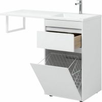 Товар: Тумба с раковиной Aquanet Токио 110 R 239299 Белая - фото 2 Тумба с раковиной Aquanet Токио 110 R 239299 Белая — фото 2, Мебель для ванной