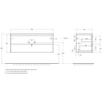 Тумба под раковину BelBagno Kraft 120 KRAFT-1200-2C-SO-RT подвесная Rovere Tabacco — фото 9, Тумбы под раковину