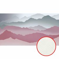 Фреска Ortograf Горы 33631 Фактура флок FLK Флизелин (5,5*3) Розовый/Серый, Горы/Абстракция — фото 1, Фрески