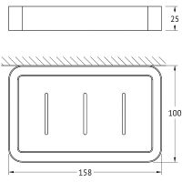 Мыльница Artwelle Schwarz 7732 Черная матовая — фото 3, Мыльницы