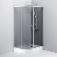 Душевой уголок AM.PM Like Solo Slide 120х80 W83G-302U120CG64 профиль Хром матовый стекло тонированное — фото 5, Душевые уголки