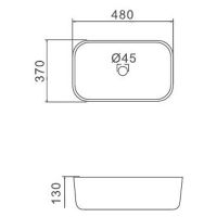 Раковина-чаша Gappo 48 GT403-8 Черная матовая — фото 2, Раковины накладные