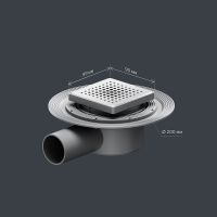 Душевой трап AM.PM MasterFlow 10 W01BD-P11-010-01SB с решеткой Хром матовый Cut Gradient — фото 16, Трапы для душа