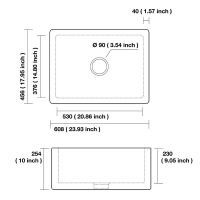 Товар: Кухонная мойка Kerasan Hannah Essex 60 541001 Белая - фото 3 Кухонная мойка Kerasan Hannah Essex 60 541001 Белая — фото 3, Кухонные мойки