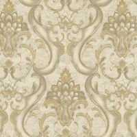 Обои Emiliana Parati Damasco Reale 73403 Винил на флизелине (1,06*10,05) Бежевый/Золото, Дамаск — фото 1, Обои для стен