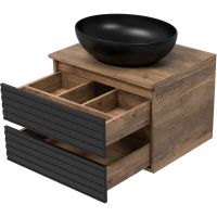 Товар: Тумба под раковину Brevita Dakota 60 DAK-09060-19/02-2Я подвесная Черный кварц Дуб Галифакс олово - фото 3 Тумба под раковину Brevita Dakota 60 DAK-09060-19/02-2Я подвесная Черный кварц Дуб Галифакс олово — фото 3, Мебель для ванной