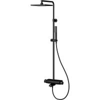 Душевая система Teska Mira DK3680 с термостатом Черная — фото 1, Душевые стойки