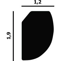 Карниз Перфект P02 2000x19x12 мм — фото 3, Карнизы