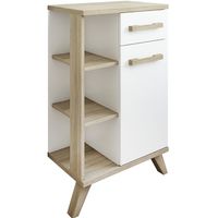 Тумба Sanflor Ингрид 50 С03690 Белая Швейцарский вяз — фото 1, Комоды и тумбы для ванной комнаты