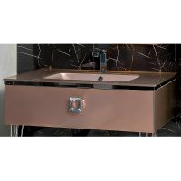 Тумба под раковину Boheme Armadi Art Lucido 80 770-080-PU подвесная Лиловая — фото 1, Мебель для ванной