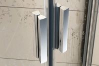 Душевая дверь Ravak Blix BLDP2 120 0PVG0U00Z1 профиль Сатин стекло Transparent — фото 3, Раздвижные душевые двери