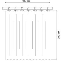 Товар: Штора для ванны Iddis Decor 180х200 BA02P18i11 Серая - фото 10 Штора для ванны Iddis Decor 180х200 BA02P18i11 Серая — фото 10, Аксессуары для туалета