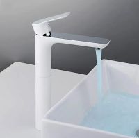 Смеситель для раковины Gappo Белый Хром арт-G1048-2 — фото 5, Смесители для раковины