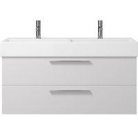 Тумба под раковину Creto Tivoli 120 Due 8-1393W подвесная Белая — фото 1, Тумбы под раковину